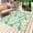 Cyan, variant on Coastal Fish Outdoor Rug for Patio/Deck/Porch, Non-Slip Large Area Rug 4 x 6 Ft, Summer Ocean Marine Animals Lemon Watercolor Indoor Outdoor Rugs Washable Area Rugs, Camping Rug Carpet Runner