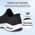 thumbnail image 4 of AMANSSE Men's Hands-Free Shoes Non Slip Running Walking Shoes Lightweight Breathable Slip on Sock Shoes Workout Gym Shoes Black Size 7.5, 4 of 6