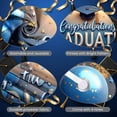 thumbnail image 4 of Blue Gold Theme Graduation Banner Star Decor Grad Party Backdrop Balloon Design Tassel Detail Academic Background for Graduation Party College Ceremony Graduate Photo Shoot, 4 of 5