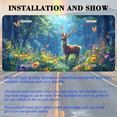 thumbnail image 3 of 1 Pcs 2D Flat License Plate Covers & Frames, A Deer in a Flowering Forest For Decorative Front, Waterproof For Decoration Aluminum License Plate Covers & Frames Cover For Men Women, 12" X 6", 3 of 7