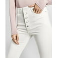 thumbnail image 3 of And Now This Women's Highrise Exposed Button Perfect Skinny Jeans White (White, 25), 3 of 6