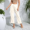 thumbnail image 6 of BLVB Corduroy Pants for Women Vintage High Waisted Straight Leg Pants Casual Loose Fall Lounge Trousers with Pockets, 6 of 7