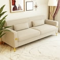 thumbnail image 3 of YYAo Modern Sectional Sofa Couch, Sofa Bed Futon with Reversible Chaise & Ottoman for Living Room Small Space, Apartment, Beige, 3 of 10