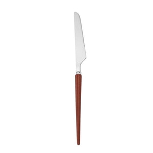 Nvzi 4Pieces Wood Stainless Steel Cutlery Set Wooden Handle Flatware Knife, Kitchen Utensil Service - Brown