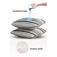 thumbnail image 5 of Outdoor Throw Pillow Cover Northern Europe Striped Waterproof Cushion Covers 2 Pack Rustic Gray and Black Pillow Cases Home Decoration for Patio Garden Couch Sofa, 5 of 7