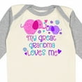 thumbnail image 4 of Inktastic My Great Grandma Loves Me Cute Elephants Boys or Girls Long Sleeve Baby Bodysuit, 4 of 5