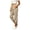 Khaki, variant on Women's Capris Pants Sweatpant Workout Running Elastic Waist Athletic Capri Pant with Pockets