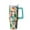 Greenish-blue, variant on 30oz Xmas Tumbler with Lid and Straw, Stainless Steel Cup with Handle Snowflakes Travel Coffee Mug, Holiday Gifts for Women Men
