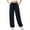 Black, variant on SEMPAI Womens Casual Cotton Linen Straight Leg Pants Loose Drawstring Elastic Waist Harem Pant with Pockets