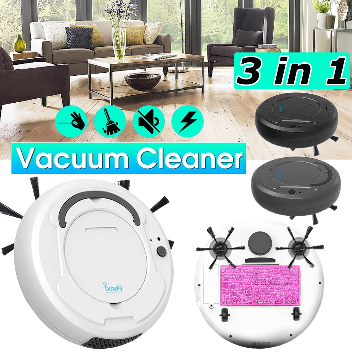 3 In 1 Pro Vacuum Cleaner Robot Automatic Floor Sweeper Vacuum Cleaner Robot Automatic