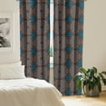 thumbnail image 2 of Ambesonne Mandala Curtains, Chinese Lace Motif, Pair of 28"x95", Blue Vermilion Black, 2 of 5