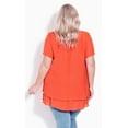 thumbnail image 3 of Avenue Women's Plus Size Marion Caged V-neckline Relaxed Fit Tunic Top, 3 of 5