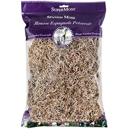 SuperMoss (26911) Spanish Moss Dried, Natural, 8oz, 2-Packs Total 