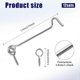 thumbnail image 2 of unique 12 Pcs Cabin Hook Eye Latch 3 Inch Gate Door Hook Latch Swivel Window Latch Hook, 2 of 5