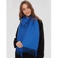 thumbnail image 5 of Foulard Femme Chaude Automne à Carreaux pashmina Foulards avec Pompons, 5 of 5