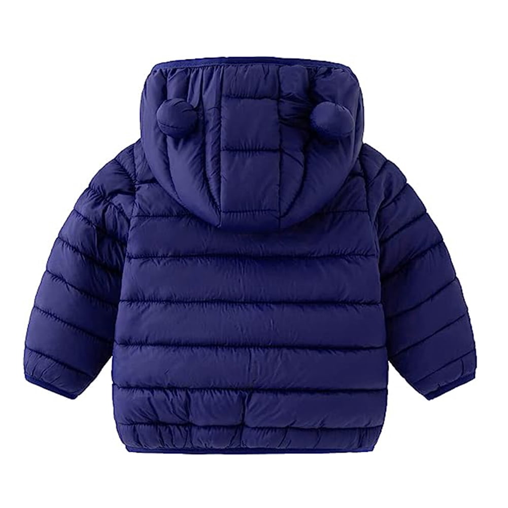WIBACKER 1-5T Baby Boy Girl Cute Ear Hooded Puffer Jacket Pants Snowsuit Toddler Kid Winter Coat