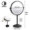 thumbnail image 3 of TUSHENGTU 8" Makeup Mirror with Light,Black 1X/10X Magnifying Mirror,LED Rechargeable,Smart Dimming, 3 of 6