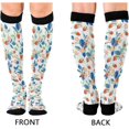thumbnail image 2 of FREEAMG High Elasticity Compression Socks, High Knee Socks Adult Universal Leisure Relieve Fatigue,Strawberry Flowers Travel Daily with Running (1 Pair), 2 of 7