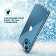 thumbnail image 4 of ULAK Phone Case for iPhone 13, Sturdy Rugged Hybrid Heavy Duty Shockproof Clear Case for Apple iPhone 13 6.1 inch 2021, Crystal Clear, 4 of 10