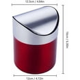 thumbnail image 2 of (blue) Mini Trash Can Table Stainless Steel Trash Can Swivel Lid Mini Modern Trash Can Lid Practical Table Trash Can Stainless Steel Mini Trash Can Wo, 2 of 5