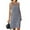 Gray, variant on Womens Summer Linen Casual Halter Dress Crochet Hollow Out Straight Solid Color Beach Sleeveless Tank Sun Dress