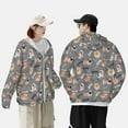 thumbnail image 4 of Gaeub Bulldog Men's and Women's UPF 50+ Long-Sleeved Sun Protection Clothing, Fishing Shirt Long Sleeve Zip-XX-Large, 4 of 7