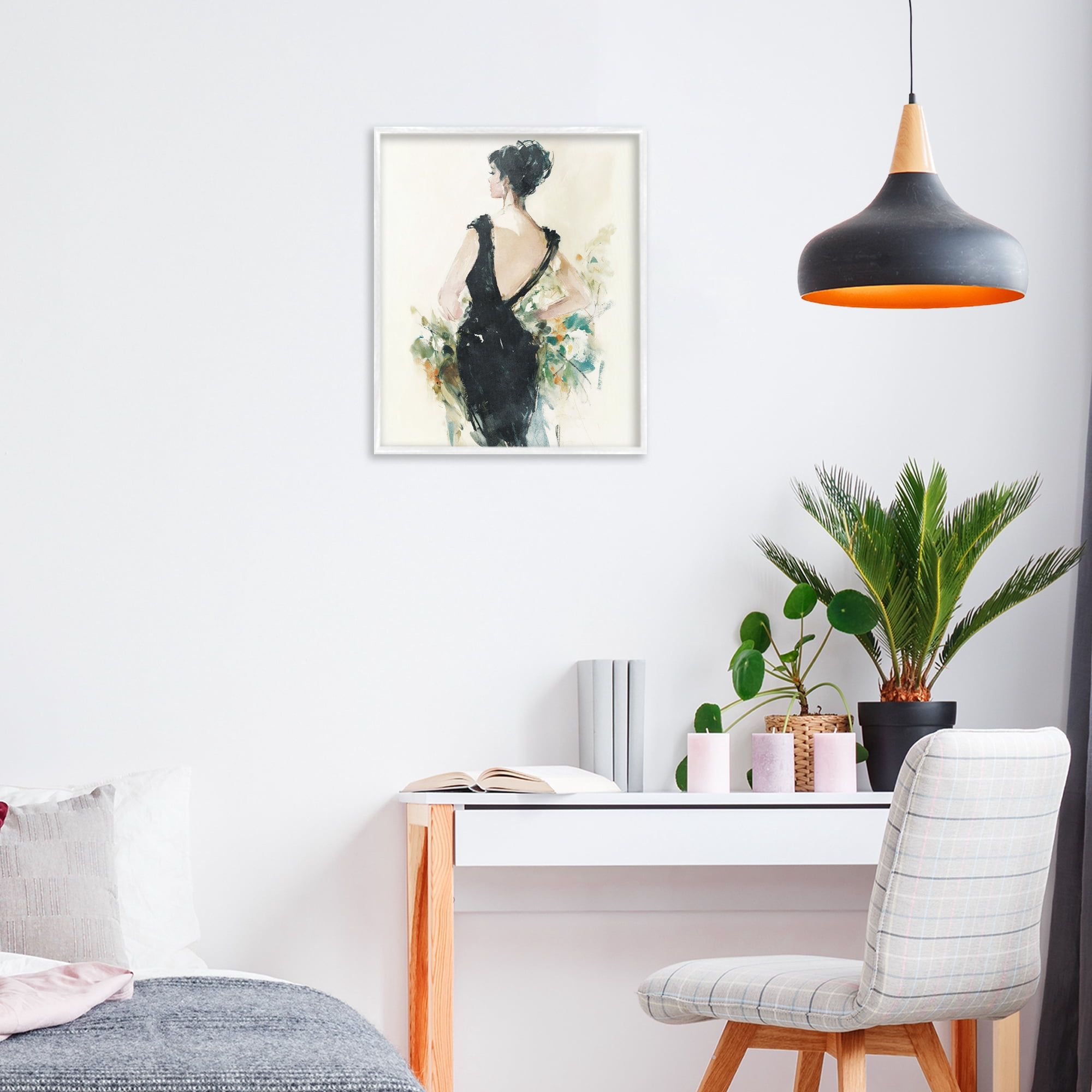 Stupell Industries Backless Reverie Gown White Framed Giclee Art, design by Svetlana Aleynikova