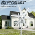 thumbnail image 5 of 800W 12V/24V Wind Turbines Generator, 6-Blade Fan Wind Turbines Generator Kit, Electromagnetic Electricity Producer Equipment-White, 5 of 8