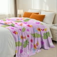 thumbnail image 3 of Flannel Fleece Throw Blanket, Soft Large Throw Blanket, Lightweight Cozy Plush Throw Blanket Fit Sofa Bed, 40"x50", Dinosaur, 3 of 7