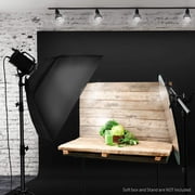 LS Photography 10 x 20 Photo Video Studio Seamless Solid Black Backdrop Photo Studio Background, WMT1140