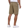 thumbnail image 3 of INSPIRE CHIC Men's Cotton Zipper Pockets Hiking Camping Cargo Shorts 28 Khaki, 3 of 5