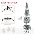 thumbnail image 6 of 7.5 Foot Snow Flocked Slim Artificial Christmas Tree Realistic Branches 738 Tips, 6 of 7