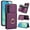 Dark Purple, variant on Wallet Case with Card Holder for Samsung Galaxy A16 5G, 360° Rotation Ring Kickstand Magnetic Clasp and Durable Shockproof Cover