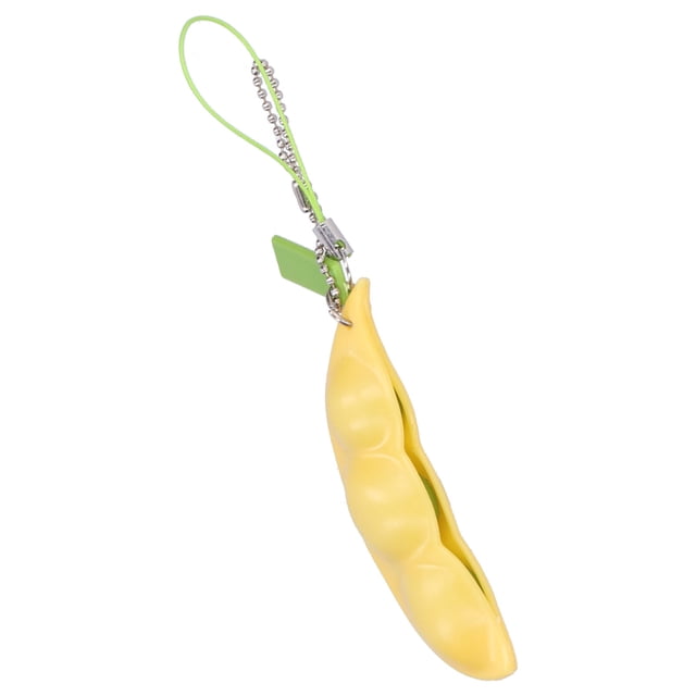 Colgante Edamame, PVC Exquisita Artesanía Tamaño Mini Forma Vívida Juguete Edamame Bean Para Niños Para Oficina Para Hogar Para Adultos