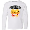 thumbnail image 3 of Inktastic Powered by Chicken Nuggets Long Sleeve Youth T-Shirt, 3 of 5