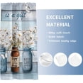 thumbnail image 3 of Blue Floral Kitchen Window Curtains Rod Pocket Small Short Cafe Farmhouse Rustic Country Flowers Daisy Cute Inspirational Room Drapes 2 Panels for Living Bedroom Home Decor 27.5X39 inch, 3 of 6