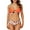 Orange, variant on Women's Floral Bikini Swimsuit Tie Back Ruched Two Piece Bathing Suit