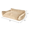 thumbnail image 2 of Vibrant Life Large Plush Cord Sofa Style Dog Bed, Cream, 28" x 38", 2 of 7