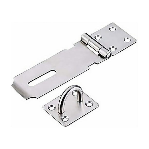 Herrajes para puertas y ventanas Cerrojo de candado de acero inoxidable, Cerrojo y grapa resistentes con tornillos, Cierre de puerta Cerradura de puerta Pestillo de cobertizo Grapa de candado
