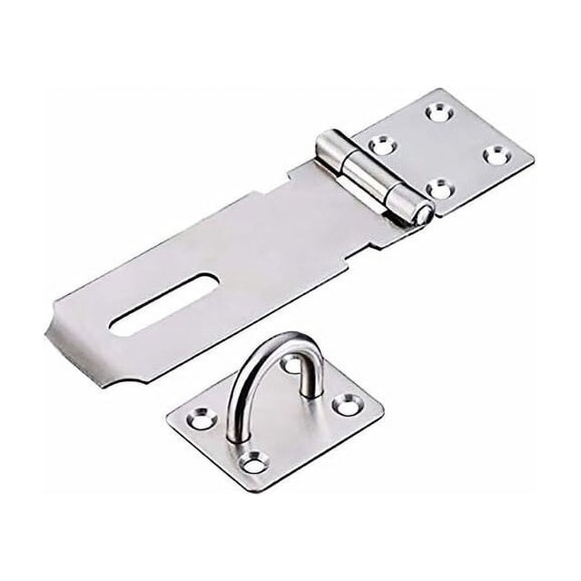Herrajes para puertas y ventanas Cerrojo de candado de acero inoxidable, Cerrojo y grapa resistentes con tornillos, Cierre de puerta Cerradura de puerta Pestillo de cobertizo Grapa de candado