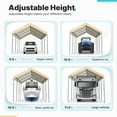 thumbnail image 2 of ADVANCE OUTDOOR Adjustable 10' x 20' x 10.8' Beige Carport, 2 of 6