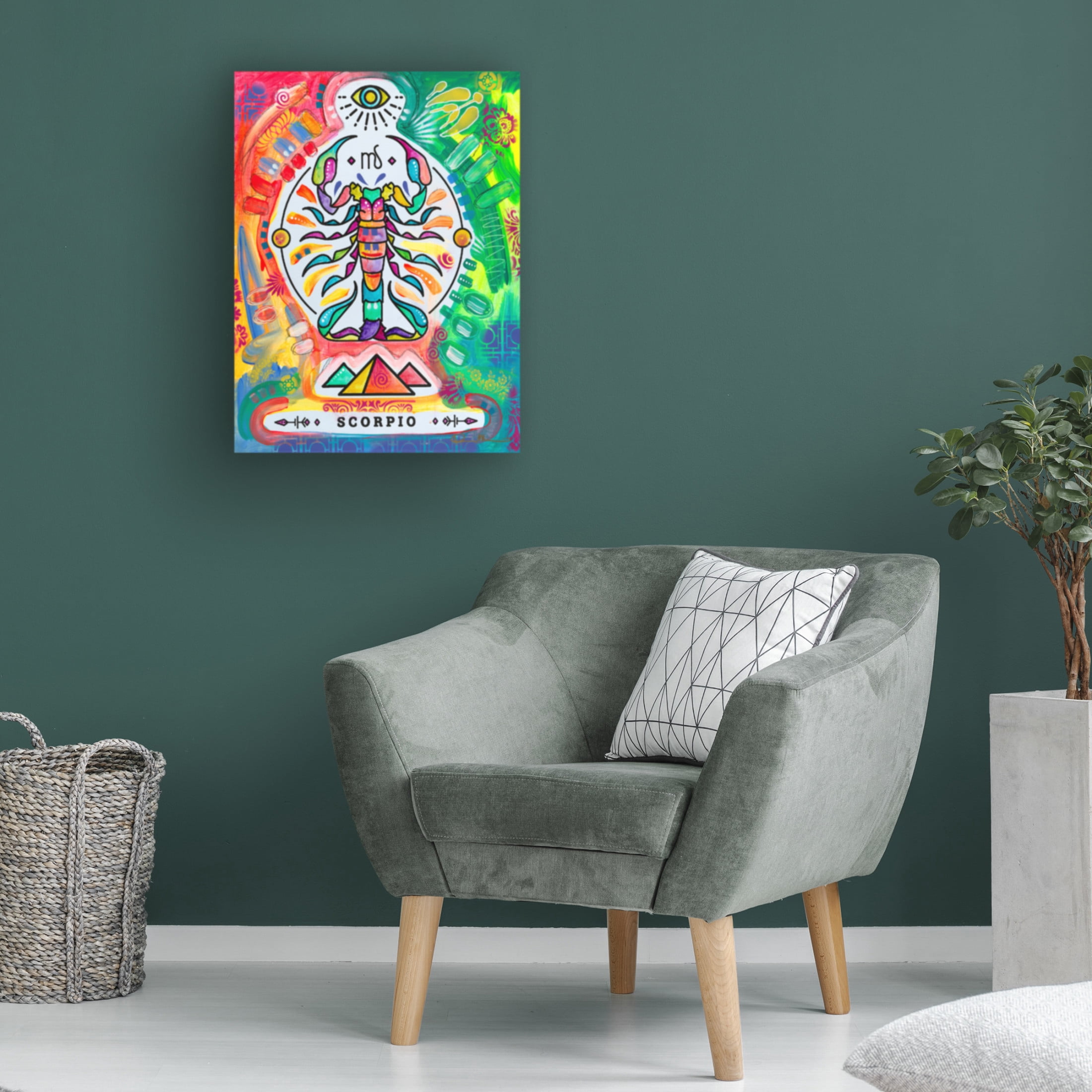 Canvas Wall Art - Dean Russo 'Scorpio' Wall Art for Living Room, Bedroom, or Office Décor by Trademark Fine Art - 18 x 24 Inches