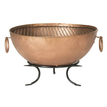 Hammered Copper Outdoor Fire Pit With, Plow And Hearth Copper Fire Pit
