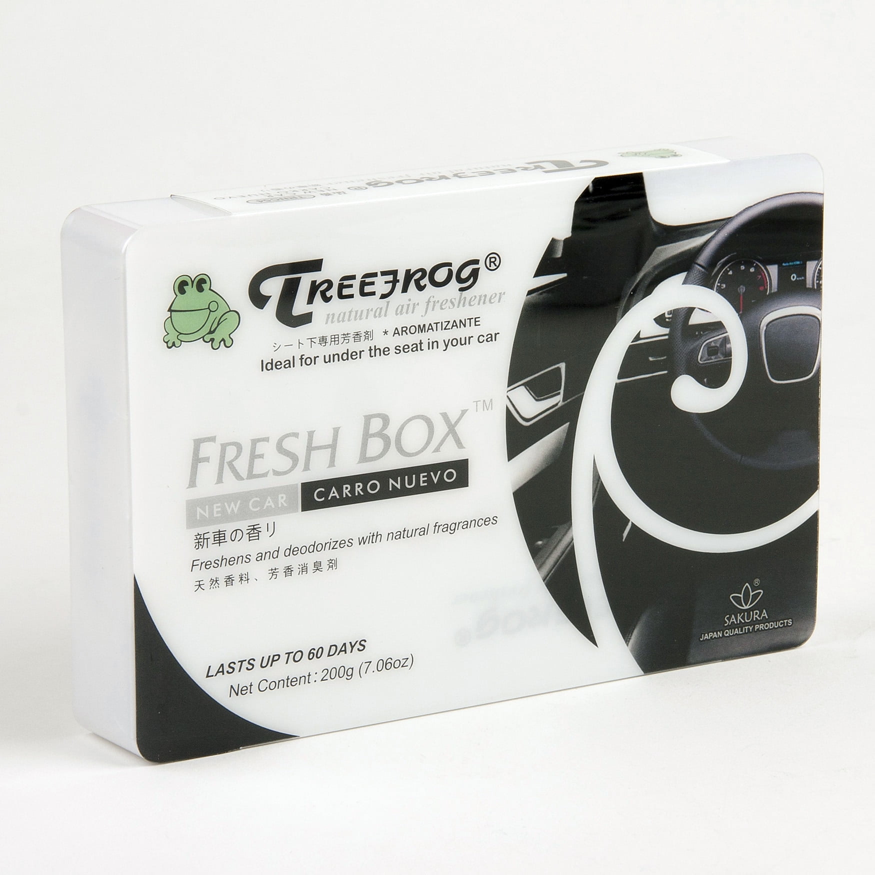 Tree Frog Natural Air Freshener 200g Jumbo Size New Car Black TRNC54