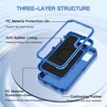thumbnail image 2 of I-HONVA For iPhone 13/14/15 Case Compatible with MagSafe,3-Layer Military Grade Drop Protection Anti-Slip Rugged Shockproof Dustproof Protection6.1 inch Phone Case,Navy Blue, 2 of 7