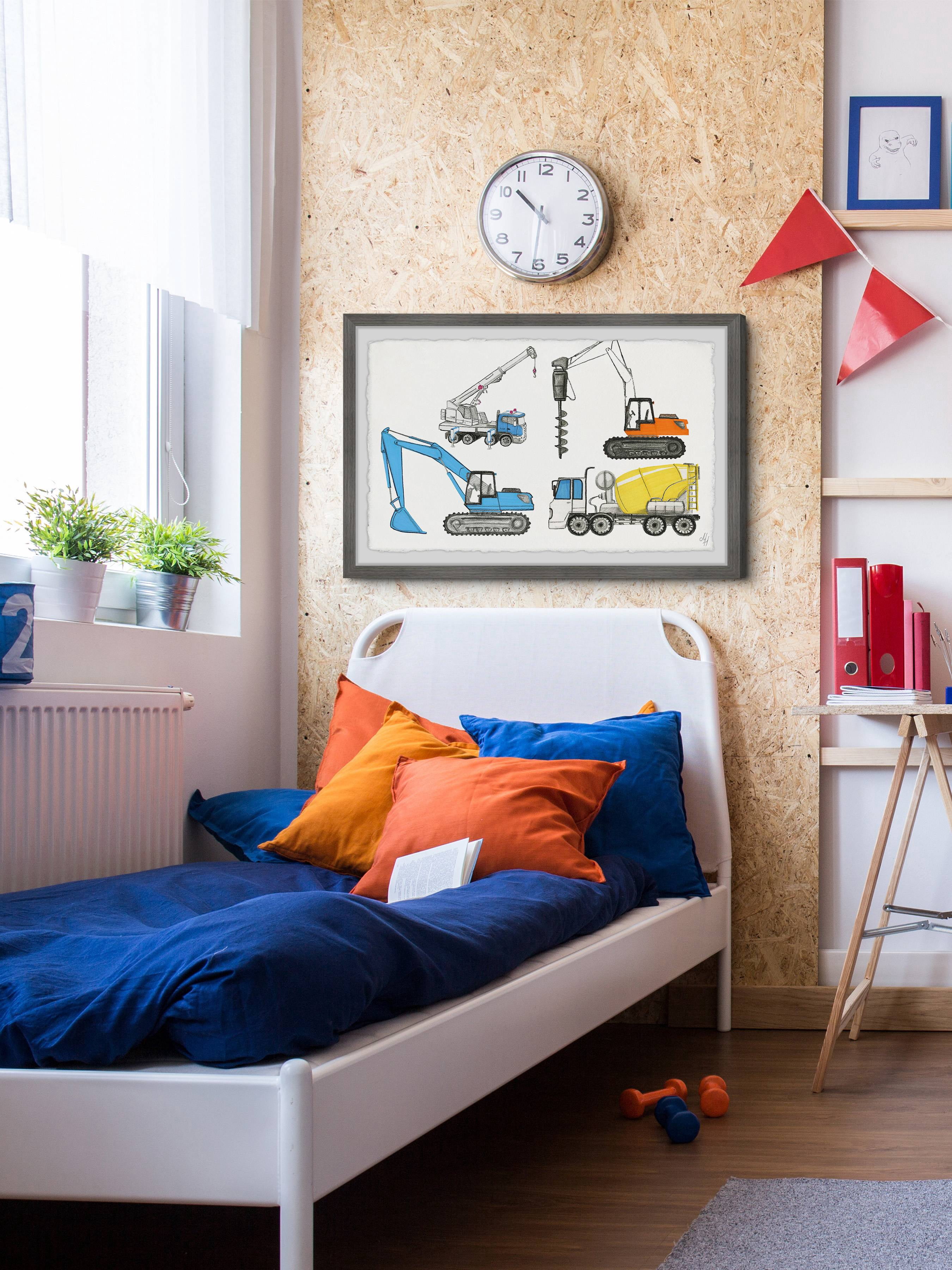 Marmont Hill Powerful Trucks Framed Wall Art