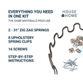 thumbnail image 2 of House2Home 31" Sinuous Spring Repair Kit for Sofa & Chair Seats, 2-Pack, 2 of 7