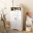 thumbnail image 4 of Costway Gabinete de Baño de Suelo con 2 Puertas 2 Cajones y 2 Estantes Ajustables Organizador de Almacenamiento 60 x 30 x 108 cm Blanco, 4 of 10
