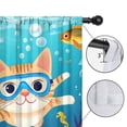 thumbnail image 4 of Blackout Kids Curtains,Cat Snorkeling Underwater Childrens Insulated Curtains Set Of 2,Bedroom Essentials,Toddler Room Decor 42x54in(106x137cm), 4 of 4