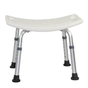 Adjustable Bath and Shower Chair with Non-Slip Seat, White